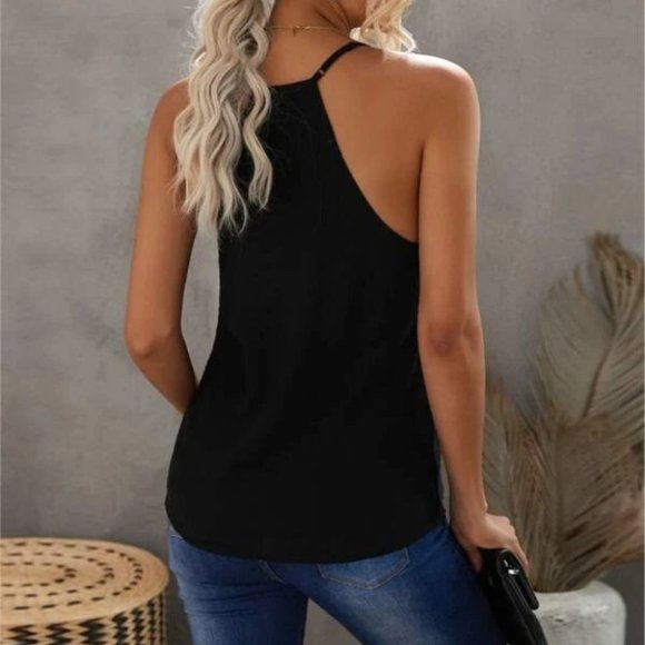 ColorBlock  tank cami top Black white - Picture 4 of 5